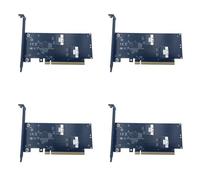 Onchdbfhuu 4X 2Port PCIE 4.0 16X to SlimSAS SFF-8654 Adapter Card Graphics Card External Expansion Card SFF-8654-8i SFF8654