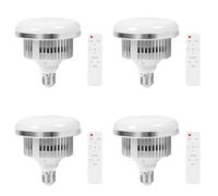 Onchdbfhuu 4X 85W LED Photographic Lighting Bulbs E27 Base Lamp with Remote Control Dimmable Daylight Bulb for Photo Studio Softbox