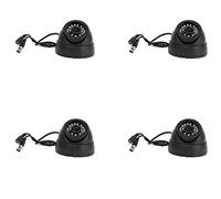 Onchdbfhuu 4X Black Surveillance Camera PAL 1/3 inch CMOS 700TVL 24 LED IR Cut 3.6mm Security Indoor Dome CCTV Camera