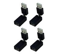Onchdbfhuu 4X Black USB 2.0 Male to USB Female 360 Degree Rotation Angle Extension Adapter