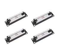 Onchdbfhuu 4X CAT6 8 Ports Patch Panel Rack Network 6.89 Inch 1U Rack Mount with RJ45 Socket for Household Distribution Frame