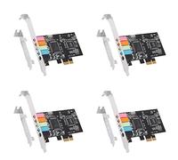 Onchdbfhuu 4X PCIe Sound Card 5.1, PCI Express Surround Card 3D Stereo Audio with High Sound Performance PC Sound Card CMI8738 Chip