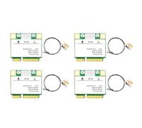 Onchdbfhuu 4X RTL8822CE WiFi Card+Antenna 1200Mbps 2.4G+5Ghz 802.11AC Network Mini PCIe BT5.0 Support Laptop/PC 10/11