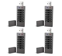 Onchdbfhuu 4X Secure USB Drive, 32GB Encrypted USB Flash Drive Hardware Password Memory Stick with Keypad U Disk Flash