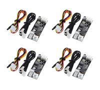 Onchdbfhuu 4X Single 12V 0.8A DC PWM 2-3 Wire Fan Temperature Control Speed Controller Chassis Computer Noise Reduction Module