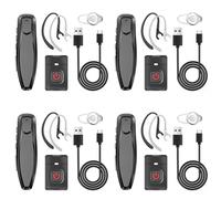 Onchdbfhuu 4X Walkie Talkie Wireless Bluetooth PTT Headset Earpiece Hands-Free K Plug for Microphone Headset -888S K5