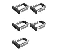 Onchdbfhuu 5X 1106SS 5.25 Trayless Hot Swap Mobile Rack CD-ROM 3.5 Inch Internal SATA Hard Drive SSD Adapter - Black