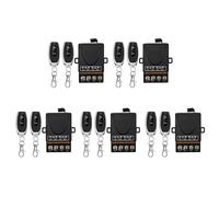 Onchdbfhuu 5X AC 220V 30A 1CH 433MHz Wireless Remote Control Switch Relay Receiver + Off/on Transmitter