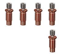 Onchdbfhuu 5X All-Metal Bi-Metal V6-TCrazy Heatbreak Titanium & Copper 3D Printer Nozzle Bimetal Throat for 1.75mm V6 Hotend Heater