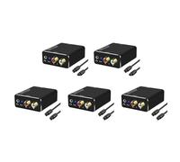 Onchdbfhuu 5X Digital to Analog Audio Converter, Digital SPDIF Optical to Analog L/R & 3.5Mm AUX Stereo Audio Adapter