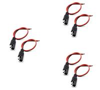 Onchdbfhuu 6 Pcs 18AWG SAE Extension Cable 2-Pin SAE Quick Connector Disconnect Plug 10A Solar Battery Panel SAE Plug Wire 1Ft/30cm