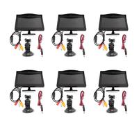 Onchdbfhuu 6pcs 5 Inch 800X480 TFT LCD HD Screen Monitor with Dual Mounting Bracket for Car Backup Camera/Rear View/DVD