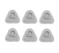 Onchdbfhuu 6PCS D-Ring Patch for Inflatable Boat Kayak Dinghy, D-Ring PVC Patch Stand-Up Paddleboard Canoe Rafting Gray