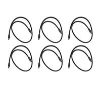 Onchdbfhuu 6X 50CM 3.0 III SATA3 7Pin Data Cable 6Gb/S SSD Cables HDD Cord with Nylon Sleeved Premium Version(Black)