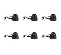 Onchdbfhuu 6X Black Surveillance Camera PAL 1/3 inch CMOS 700TVL 24 LED IR Cut 3.6mm Security Indoor Dome CCTV Camera