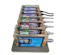 Onchdbfhuu 7X 1000KH/S NerdMinerNMMiner+7 Slots Base Upgraded Harshrate 2.8 Inch Smart Display Bitcoin Crypto Solo Miner Home BTC
