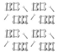 Onchdbfhuu 8 PCS Double Antenna Mast Clamp V Jaw Block with Bolts Mast to Mast Clamp,Patio Umbrella Holder Heavy Duty Pole to Pole