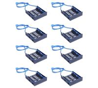 Onchdbfhuu 8pcs 2 X USB 3.0 Front Panel with 3.5Inch Device/HDD or 2.5Inch SSD/HDD to 5.25 Floppy to Optical Drive Bay Tray Bracket
