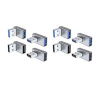 Onchdbfhuu 8PCS USB 3.0 Adapter, Up and Down Angle, Left and Right Angle USB A Male to Female Converter Extender for PC, Laptop