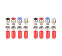 Onchdbfhuu 8x PC4-M6 Pneumatic Connector with Nut for 3D Printer Parts Filament Dryer Box 4x2.5mm Tube DIY Dry Box