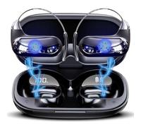 Onchdbfhuu AI Bluetooth Earbuds Bluetooth Earbuds with Translation Real-Time Simultaneous Interpretation Over-Ear Bone Conduction Design