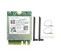 Onchdbfhuu AX1800 RTL8852BE WIreless Card with External Antenna WIFI6 WLAN 802.11ax BT5.2 Dual-Band 2.4G+ 5G Wlan Baffle Plate