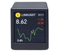 Onchdbfhuu Bitcoin Real-Time Crypto Price Display WiFi Stock Ticker Screen Mini Market Monitor for Cryptocurrency Black