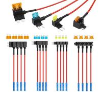 Onchdbfhuu Car Fuse Tap Kit-12V Add A Circuit, 16 Pack 4 Types Includes Standard Mini Micro2 Low Profile Fuses Taps