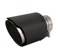 Onchdbfhuu Car Matte Carbon Fiber Exhaust Tip 60-101MM Universal Car Exhaust Pipe Modification Tail Throat Clip-on Tail Pipe
