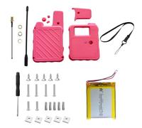 Onchdbfhuu Case with Antenna and 3000mAh Battery Set for Wio Tracker L1 Development Board All-in Screen Protection Shell Pink