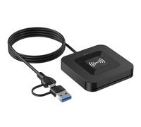 Onchdbfhuu IC Card Reader 2-In-1 USB 2.0 Card Reader Featuring Contact and NFC Technology for Bank ATM Tax Reporting