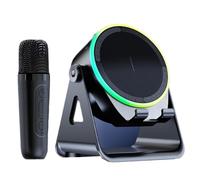 Onchdbfhuu Phone Mount Bluetooth 5.0 Speaker with Built-in Mic Wireless Charging Functionality for Music Playback and Content Creation