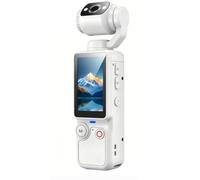Onchdbfhuu POV Camera with 180° Rotating Lens, Pocket Body Camera Featuring Audio& Video Recording, 7H Battery, White