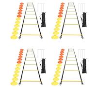 Onchdbfhuu Sports Speed Agility Training Set 48 Disc Cones 16 Steel Stakes and Agility Ladder for Football Basketball Rugby Track