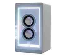 Onchdbfhuu Transparent Bluetooth Speaker Transparent Speaker Wireless Bluetooth Symphony Light RGB Private Mode Long Battery Life White