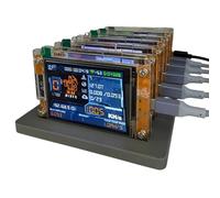 Onchdbfhuu Upgraded Harshrate Home BTC 2.8" Smart Display 6000KH/S + 6 Slots Base Bitcoin Crypto Solo Miner
