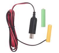 Onchdbfhuu USB 5V to 3V LR03 AAA Dummy Battery Eliminators Cable for Remote Control Radio LED Light 2m