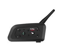 Onchdbfhuu V6 Plus Bluetooth for 6 Rider Compatible Motorcycle Helmet Headset with 1500M BT Interphone Intercom Communication Function Waterproof Design