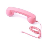 Onchdbfhuu Wired Type-C Mobile Calls Telephones Receiver Retro Style Call Accessory Plug Play Clear Calls Handset Companion Pink