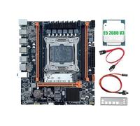Onchdbfhuu X99H Motherboard+E5 2680 V3 CPU B85 LGA2011-3 4X DDR4 REG ECC RAM Slots M.2 PCIE SATA3.0 X99 Desktop Motherboard