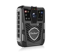 ONCHEER 1080P Police Body Camera with 12H Continuous Record, 64G SD Card, Shoulder and Waist Clips, Lightweight Personal Body Worn Cameras for Law Enforcement, Security Guards, Cycling Trip