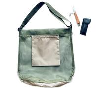 ONCHSH Foraging Bag, Foraging kit with Knife and Bag, Mushroom Bag, Morel Mushroom Bag, Mushroom Knife, Mushroom Knife with Brush and Sheath, Great for Mushroom Decor Lovers-Green