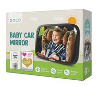 Onco Baby Car Mirror - 100% Shatterproof & Shakeproof, Award-Winning Car Mirror Baby Rear View, Non-Slip with 360° Rotation, Newborn Essentials