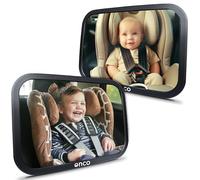 Onco Baby Car Mirror (2 Pack) - 100% Shatterproof & Shakeproof, Award-Winning Car Mirror Baby Rear View, Non-Slip with 360° Rotation, Newborn Essentials