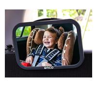 ONCO Baby Car Mirror for Back Seat - 100% Shatterproof Black Baby Car Seat Mirror - Drive Safe and Monitor your Baby Seat through the Rearvi