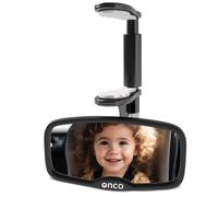 Onco Forward-Facing Baby Car Mirror - Clip On Car Mirror for Baby 100% Shatterproof & Shake-proof Baby Mirror for Car Journeys Baby Car Seat Mirror