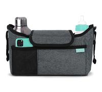 Onco Universal Pram Organiser Bag With Cup Holder & Phone Pocket - Multifunctional Buggy Organiser, Must-Have Accessories for Pushchair & Stroller