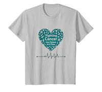 Oncology Nurse: Fighting Cancer One Patient at A Time T-Shirt, Kids, Silver, 3 Years