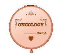 Oncology Nurse Gifts Pocket Makeup Mirror for Her Thank You Gift for Oncology Nurses Nursing Graduation Gift Nurse Appreciation Gifts for Women Christmas Birthday Present Compact Makeup Mirror