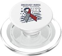 Oncology Nurse Hope Freedom Heart Awareness Ribbon PopSockets PopGrip for MagSafe